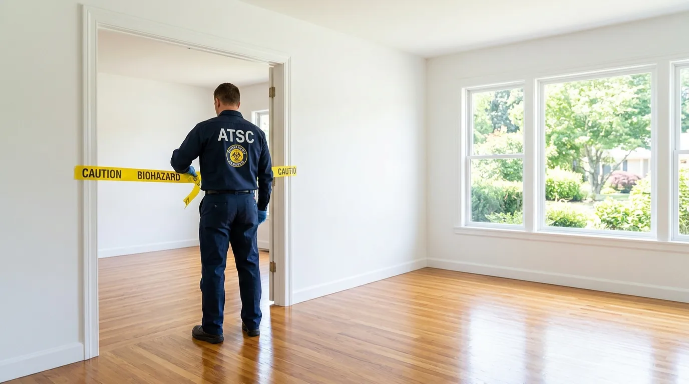 Certified biohazard cleanup crew performing Crime Scene Cleanup in Strathmore